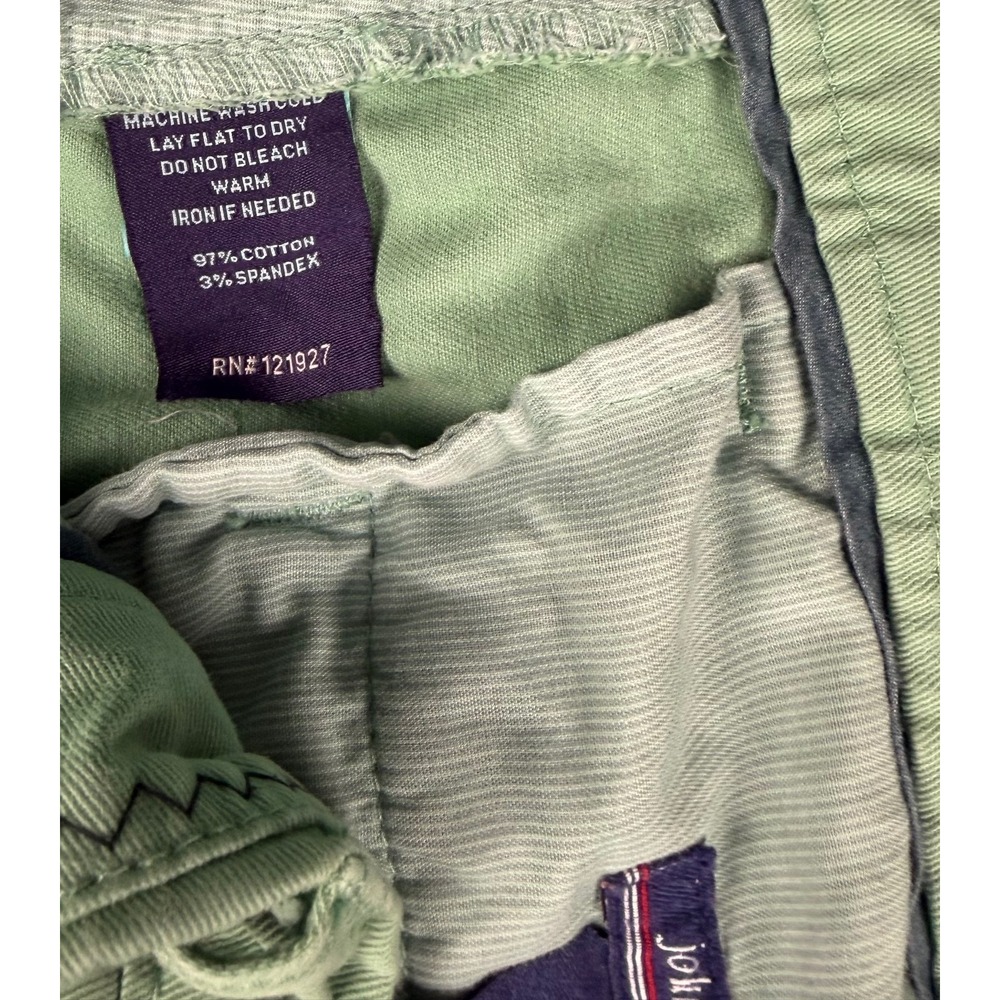 Johnnie-O Neal Men's 34 Shorts Mint Green 9" Stretch Twill Golf Chino - Picture 5 of 8